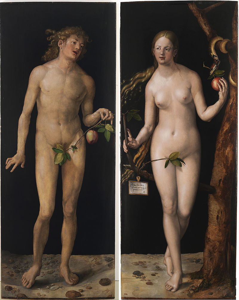 Albreht Direr - Adam i Eva  (i zmija), slika iz 1507. godine