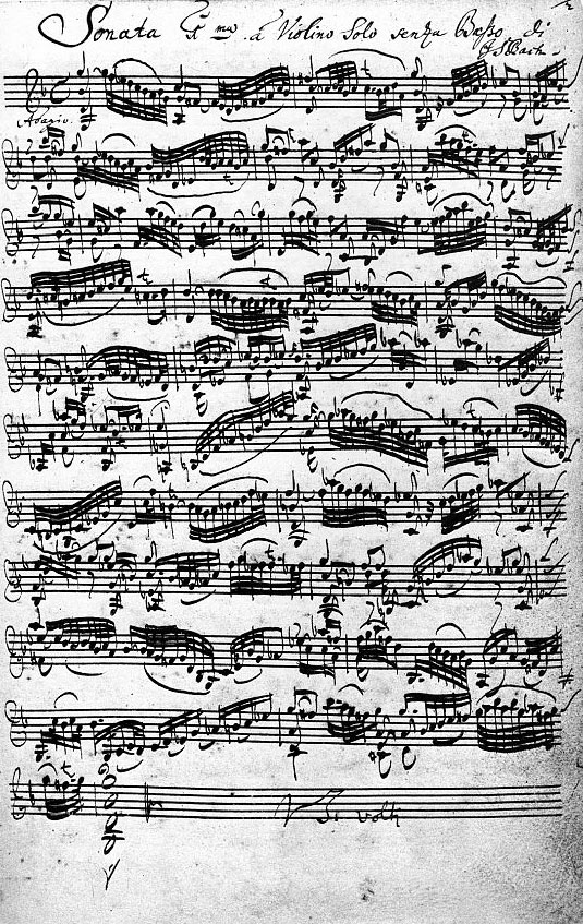Bahov autograf Sonate za violinu solo