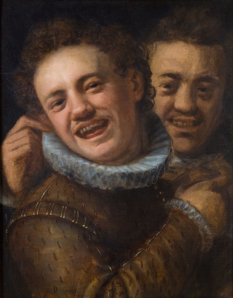 Hans fon Ahen, Dva čoveka koji se smeju, 1574. (Izvor: Wikipedia) 